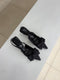 Bow Close Toe Slid On Heel